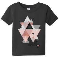 Geometric Compilation In Rose Gold And Blush Pink Baby Tee | Artistshot