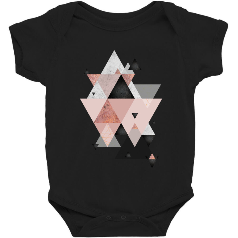 Geometric Compilation In Rose Gold And Blush Pink Baby Bodysuit | Artistshot