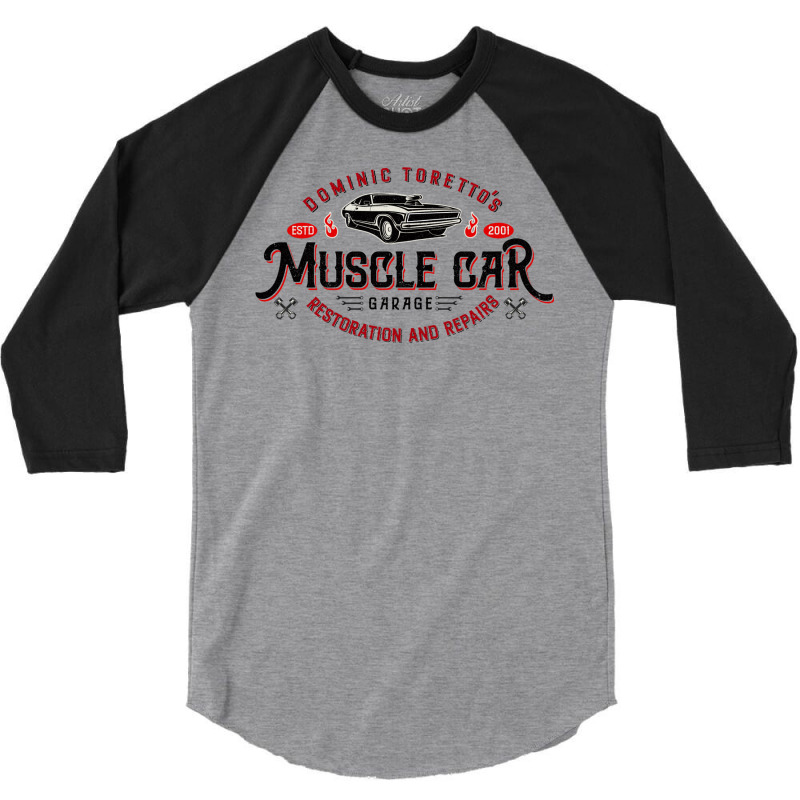 Toretto's Muscle Car Garage Lts 3/4 Sleeve Shirt | Artistshot