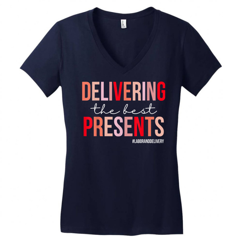 Delivering The Best Presents Valentine L&d Nurse Matching T Shirt Women's V-Neck T-Shirt by prix5d5gosson | Artistshot