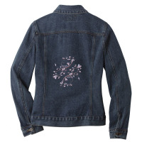 3d Pink Flower Fantasy Ladies Denim Jacket | Artistshot