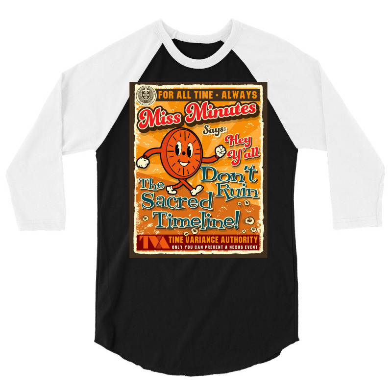 Tva Miss Minutes Retro Poster 3/4 Sleeve Shirt | Artistshot