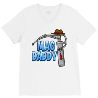 Mac Daddy Anesthesia Laryngoscope Humor T Shirt V-neck Tee | Artistshot