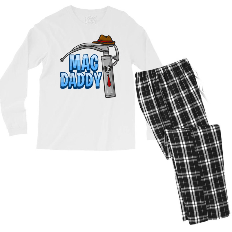 Mac Daddy Anesthesia Laryngoscope Humor T Shirt Men's Long Sleeve Pajama Set | Artistshot