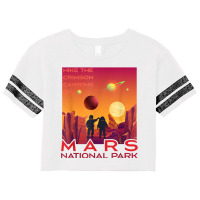 Mars National Park Vintage Sci Fi Martian Exploration Space T Shirt Scorecard Crop Tee | Artistshot