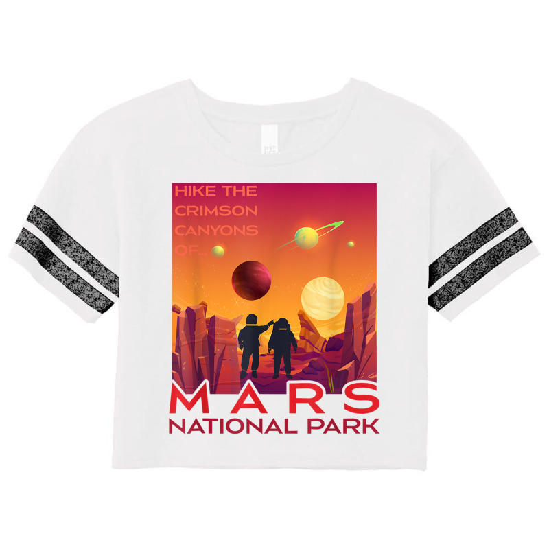 Mars National Park Vintage Sci Fi Martian Exploration Space T Shirt Scorecard Crop Tee by matheeishilo | Artistshot