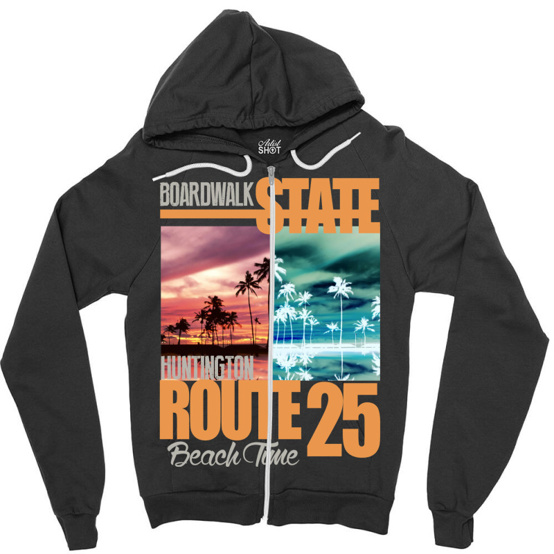 Route 25 Zipper Hoodie by vilykinuef | Artistshot