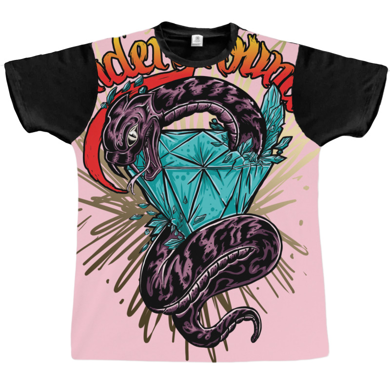 Underground Snake Diamond Graphic T-shirt | Artistshot