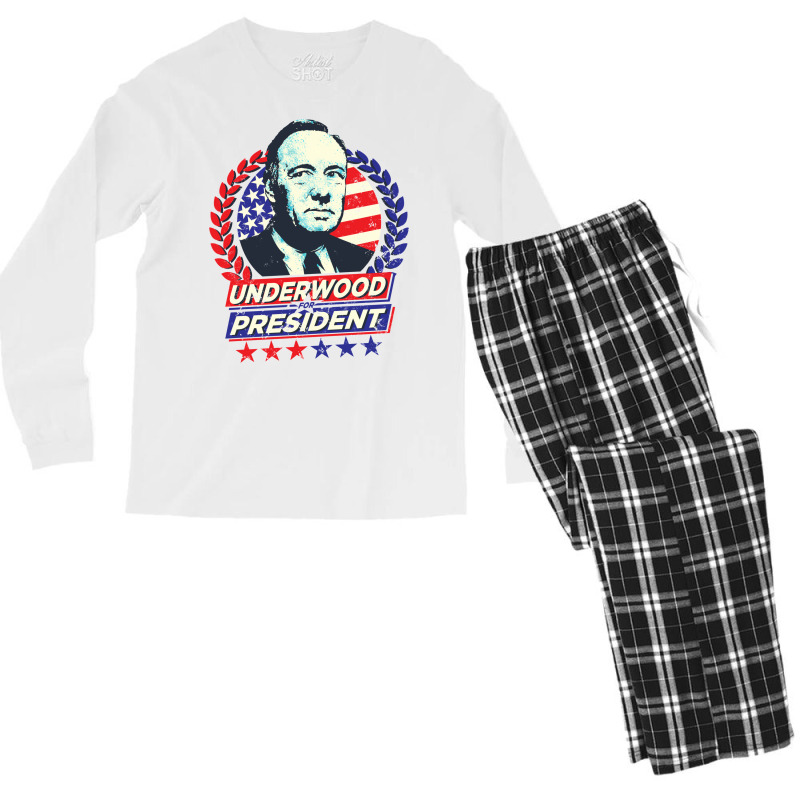 Underwood For President Men's Long Sleeve Pajama Set | Artistshot