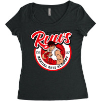 Ryu's Martial Arts Academy Women's Triblend Scoop T-shirt | Artistshot