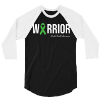 Mental Health Awareness Green Ribbon 3/4 Sleeve Shirt | Artistshot