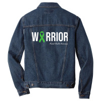 Mental Health Awareness Green Ribbon Men Denim Jacket | Artistshot