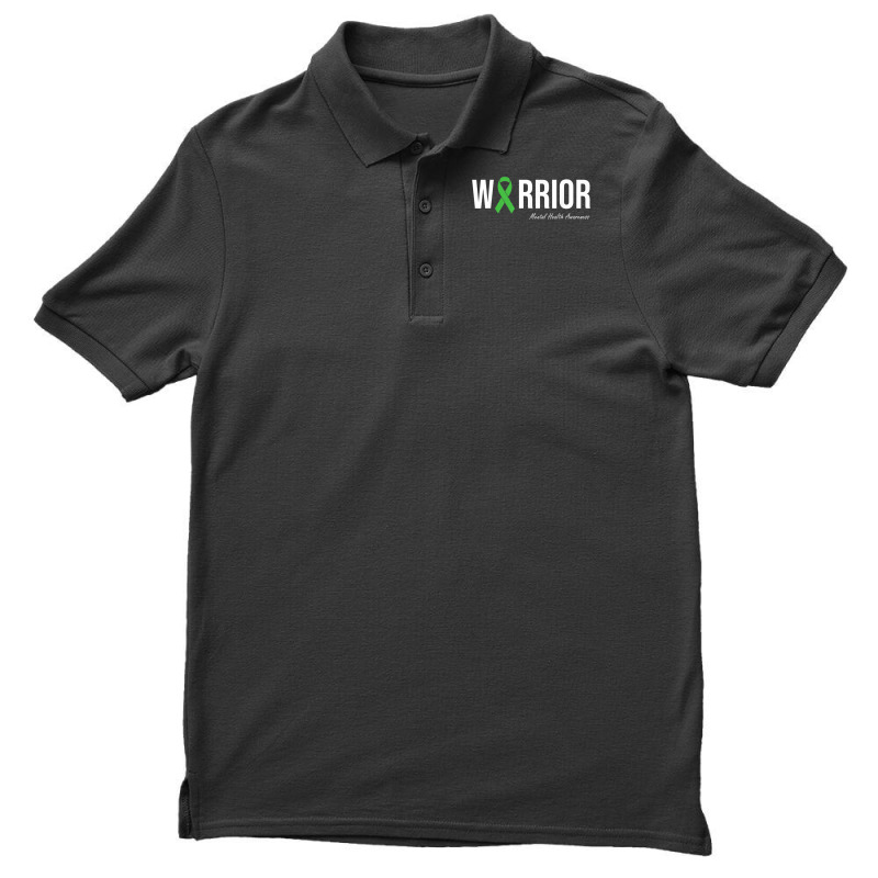 Mental Health Awareness Green Ribbon Men's Polo Shirt | Artistshot