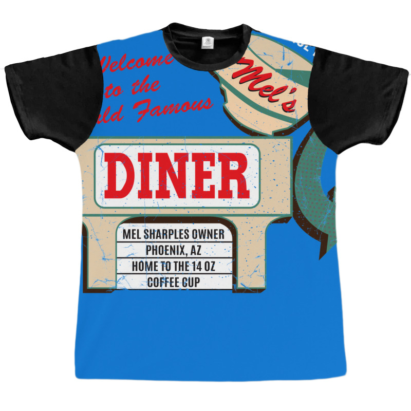 Mel's Diner Worn Graphic T-shirt by uezawataish2 | Artistshot