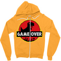 Game Over Video Dino Park No Internet Signal Zipper Hoodie | Artistshot