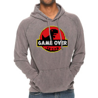 Game Over Video Dino Park No Internet Signal Vintage Hoodie | Artistshot