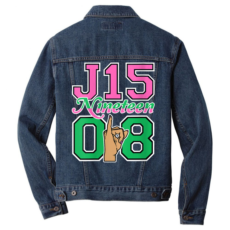 Womens J15 Nineteen 08 Founder's Day Aka Women Hand Sign V Neck T Shir Men Denim Jacket | Artistshot