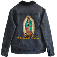 Virgen De Guadalupe Ruega Por Nosotros Unisex Sherpa-lined Denim Jacket | Artistshot