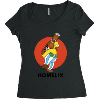 Homer In Asterix And Obelix Version Women's Triblend Scoop T-shirt | Artistshot