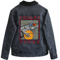 Volley Guana Iguana Unisex Sherpa-lined Denim Jacket | Artistshot