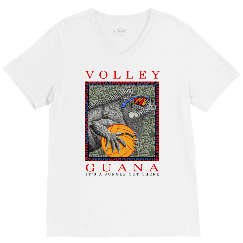 Volley Guana Iguana V-neck Tee | Artistshot