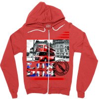 London Bus Zipper Hoodie | Artistshot