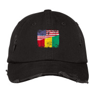 Guinean Roots  Half American Flag  Usa Guinea Flag T Shirt Vintage Cap | Artistshot