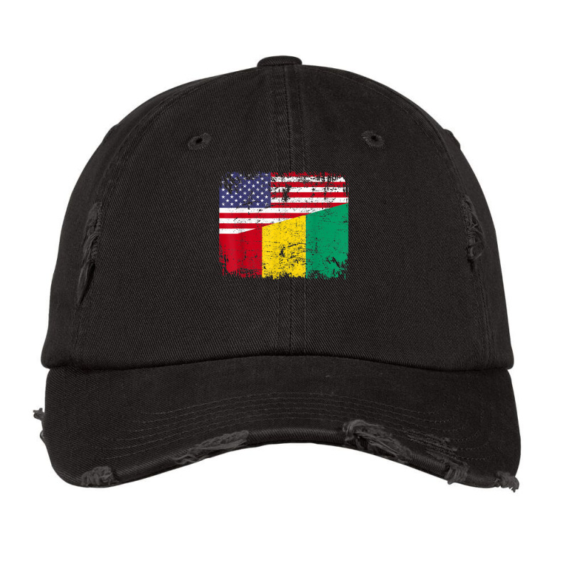 Guinean Roots  Half American Flag  Usa Guinea Flag T Shirt Vintage Cap | Artistshot