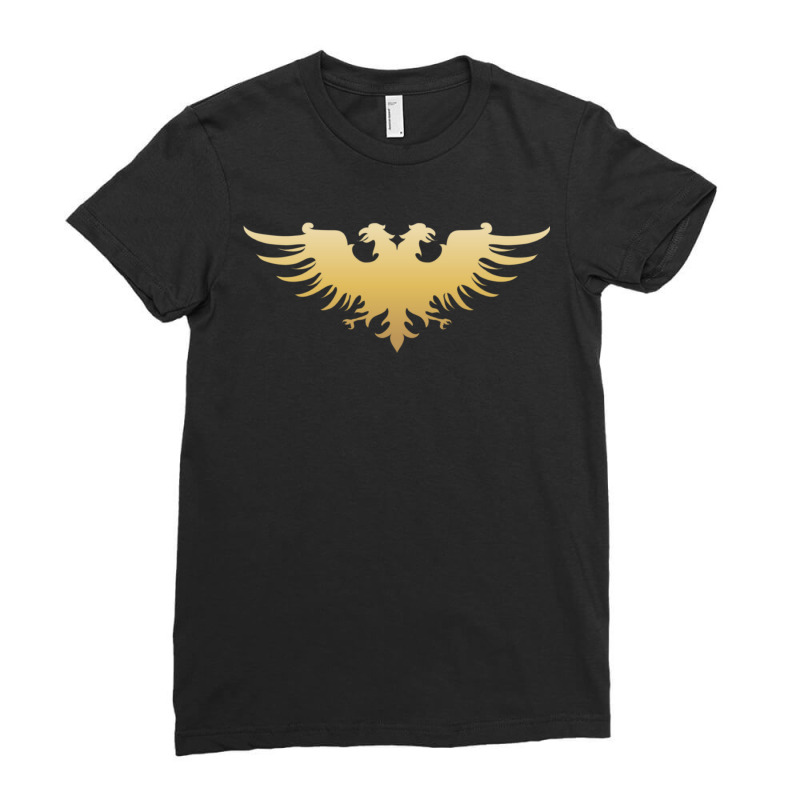 Golden Two Headed Eagle Medieval Empire Symbol Wargaming Essential Ladies Fitted T-Shirt by NancyAllen | Artistshot