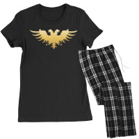 Golden Two Headed Eagle Medieval Empire Symbol Wargaming Essential Women's Pajamas Set | Artistshot