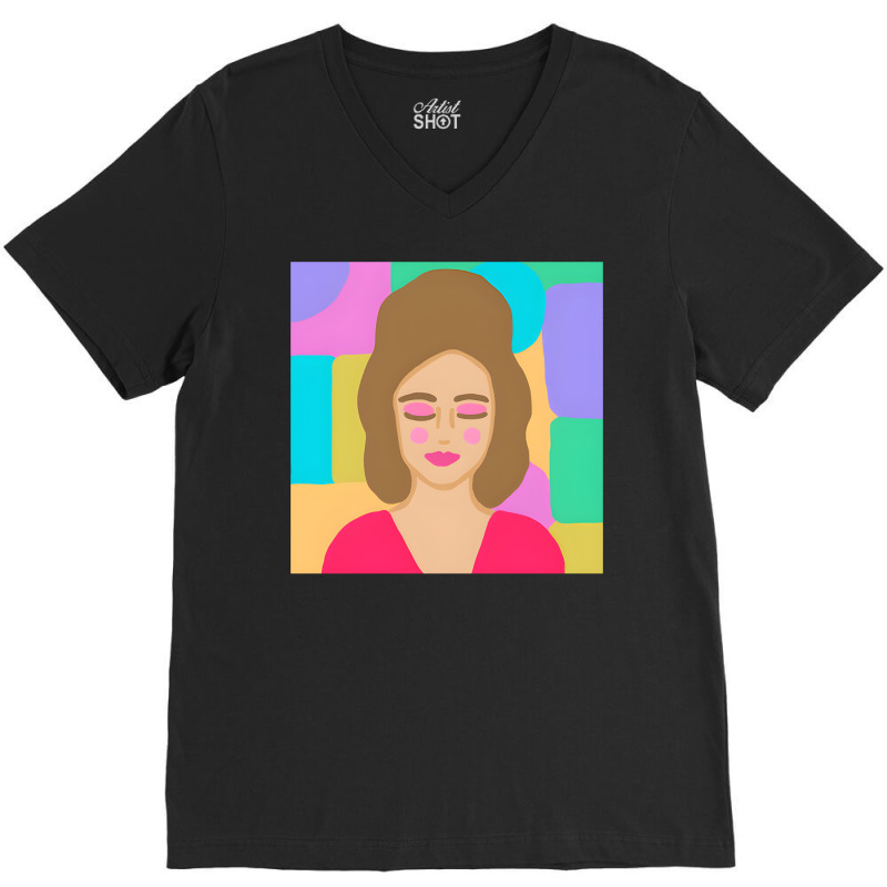 Artistshot Trending Colorful Design Abstract Arcoiris Bonita Chica Col V-Neck Tee by lykhongduong9enev3 | Artistshot