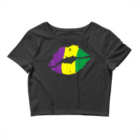 Costume Party Carnival Parade Women Gifts Lips Mardi Gras T Shirt Crop Top | Artistshot