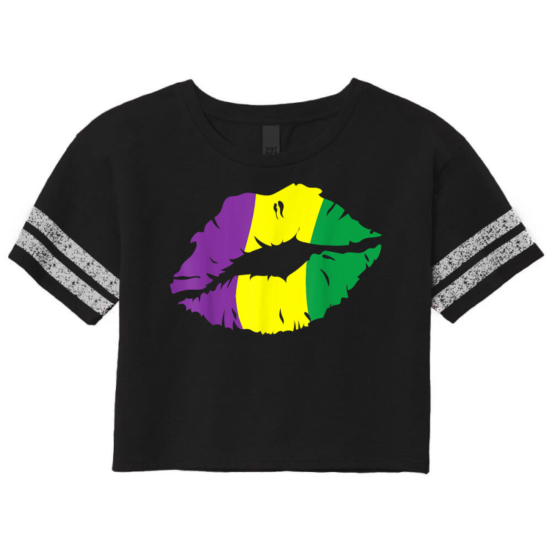 Costume Party Carnival Parade Women Gifts Lips Mardi Gras T Shirt Scorecard Crop Tee by alph0r9bang | Artistshot