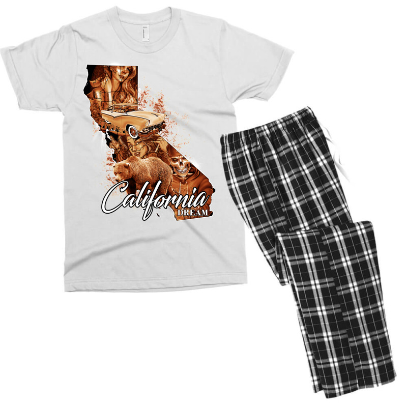 Los Angeles Cali Collage Men's T-shirt Pajama Set by hotheserosq | Artistshot