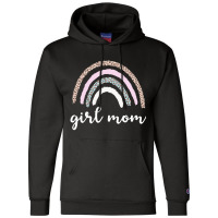 Gift  Girl Mom Mama Rainbow With Leopard Skin Champion Hoodie | Artistshot