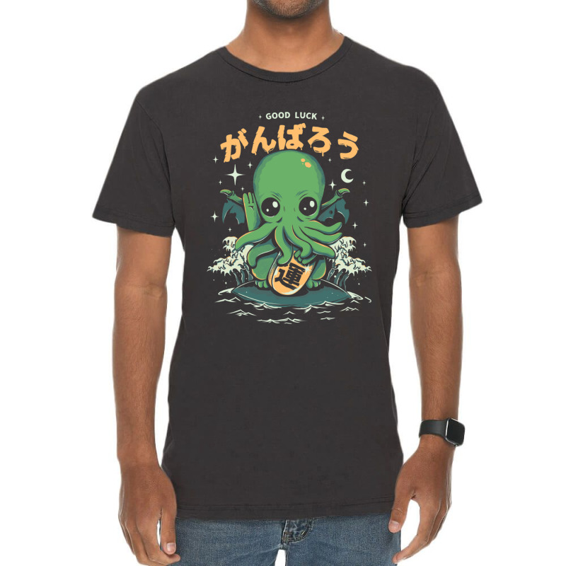 Good Luck Cthulhu Short Sleeve Ba Vintage T-shirt | Artistshot