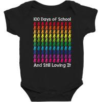 Cute 100 Days Of School And Still Loving It Hearts 100th Day T Shirt Baby Bodysuit | Artistshot