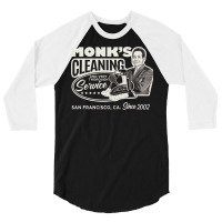 Monk's Cleaning Service 3/4 Sleeve Shirt | Artistshot