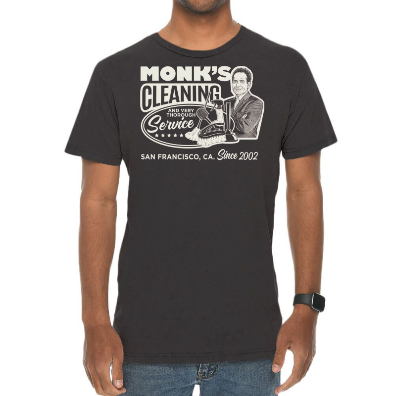 Monk's Cleaning Service Vintage T-Shirt by uezawataish2 | Artistshot