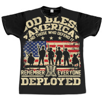 Red Friday God Bless America Remember Everyone Deployed Graphic T-shirt | Artistshot