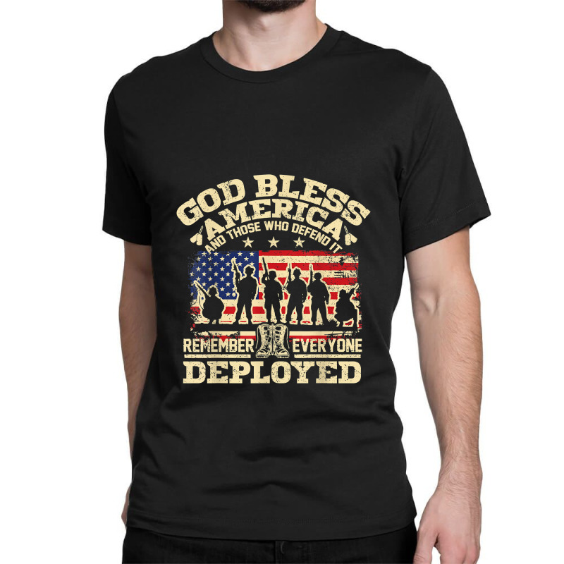 Red Friday God Bless America Remember Everyone Deployed Classic T-shirt | Artistshot