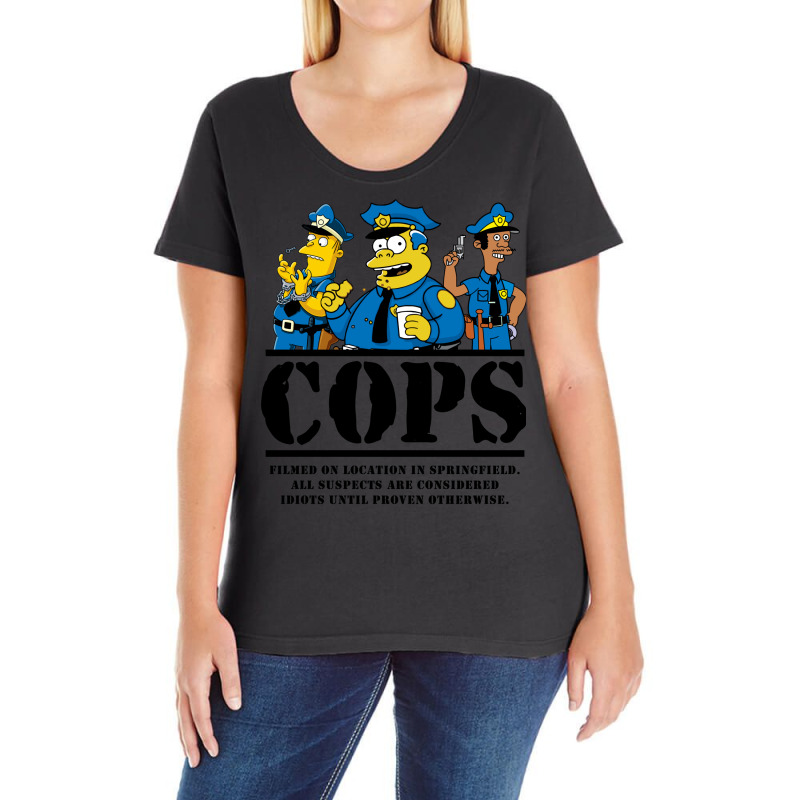 Cops Filmed On Location Ladies Curvy T-Shirt by milhauboucj | Artistshot