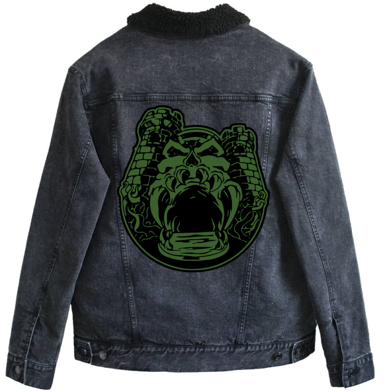 Grayskull Unisex Sherpa-Lined Denim Jacket by glealcongerj | Artistshot