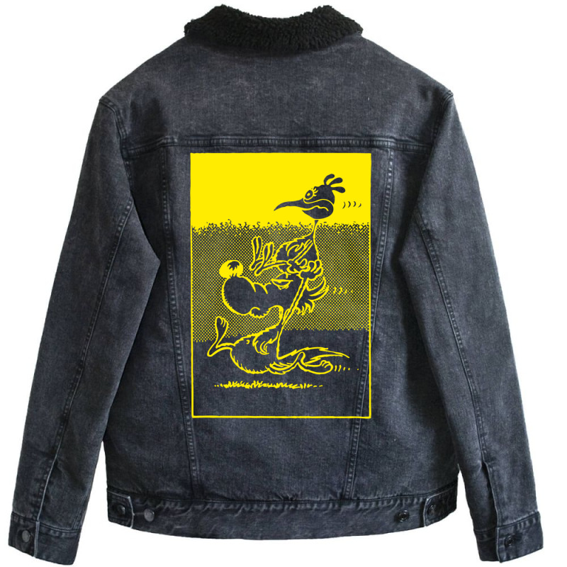 Lupo E Gallina Unisex Sherpa-Lined Denim Jacket by hotheserosq | Artistshot