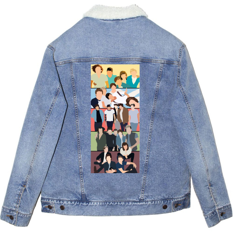 One Direction Album Covers Unisex Sherpa-lined Denim Jacket | Artistshot