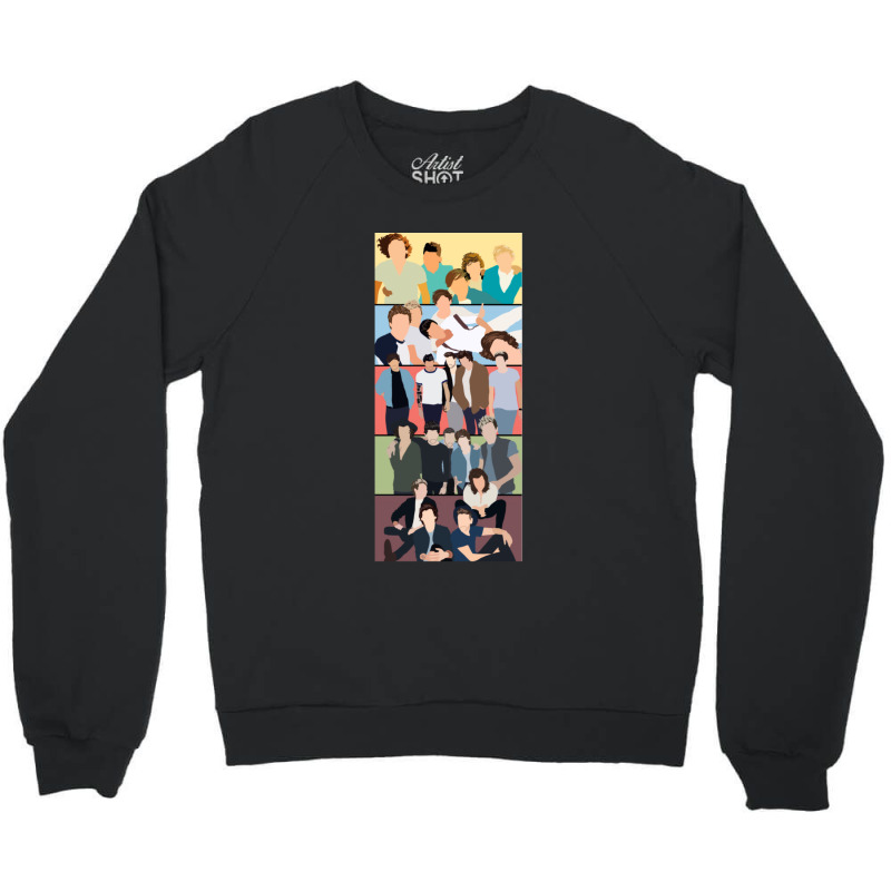 One Direction Album Covers Crewneck Sweatshirt | Artistshot