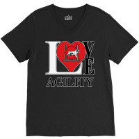 Dog Agility Love Agility With An V-neck Tee | Artistshot