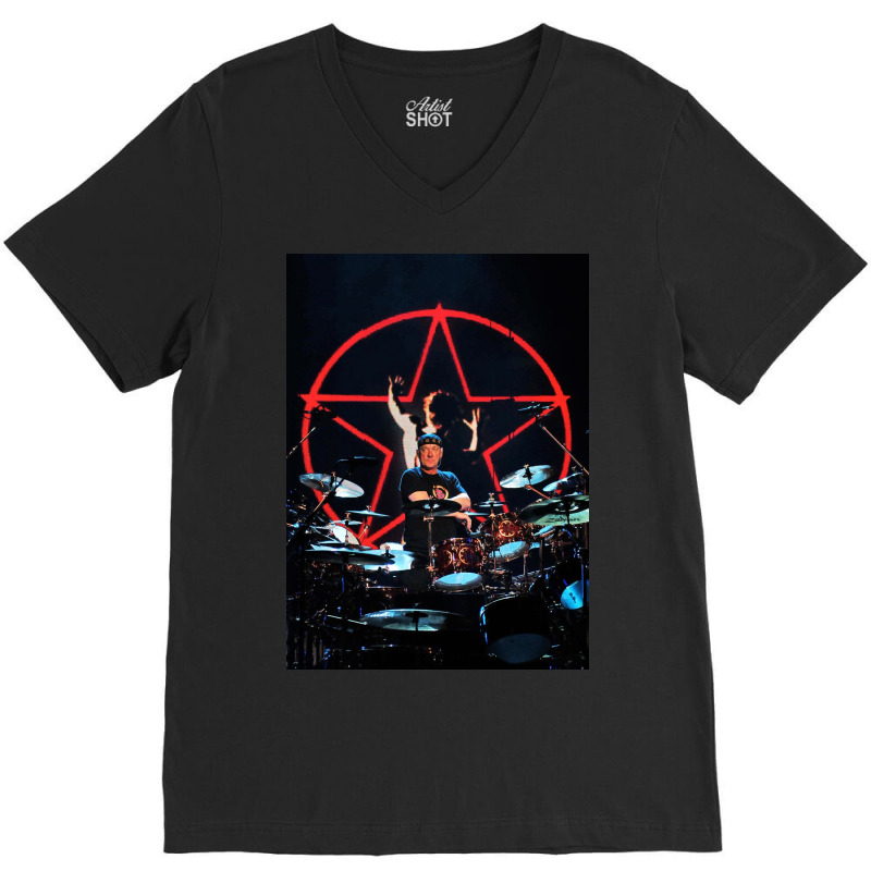 Neil Peart V-Neck Tee by GiaMuller | Artistshot