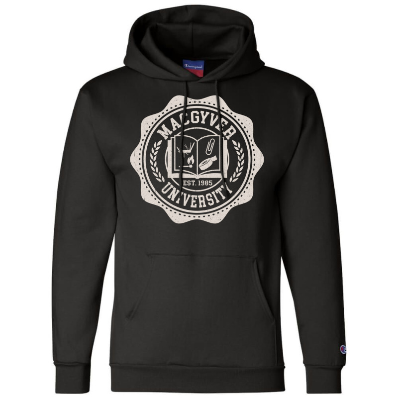 Macgyver University Champion Hoodie by hotheserosq | Artistshot