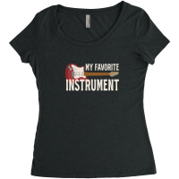 Guitar Player Rock Music Instrument Bass Guitar Women's Triblend Scoop T-shirt | Artistshot